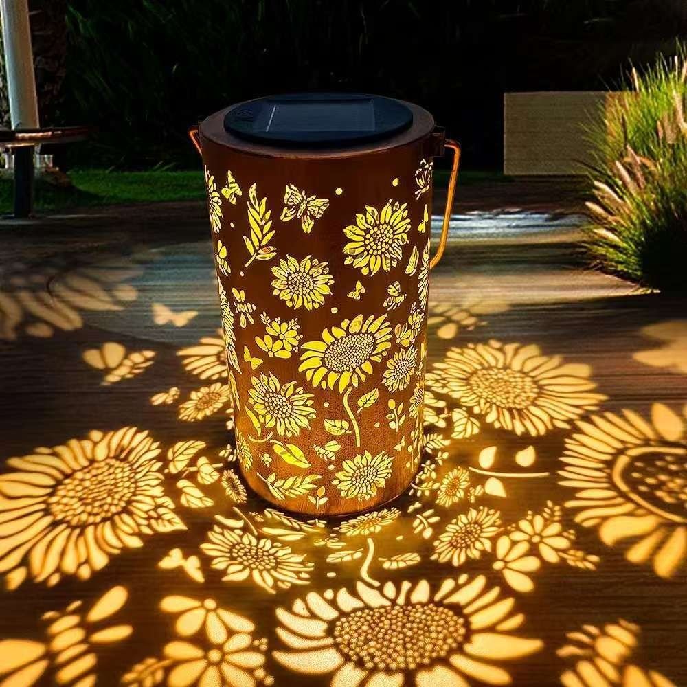 Bollard Light Garden - Luz de girassol e sombra, luz