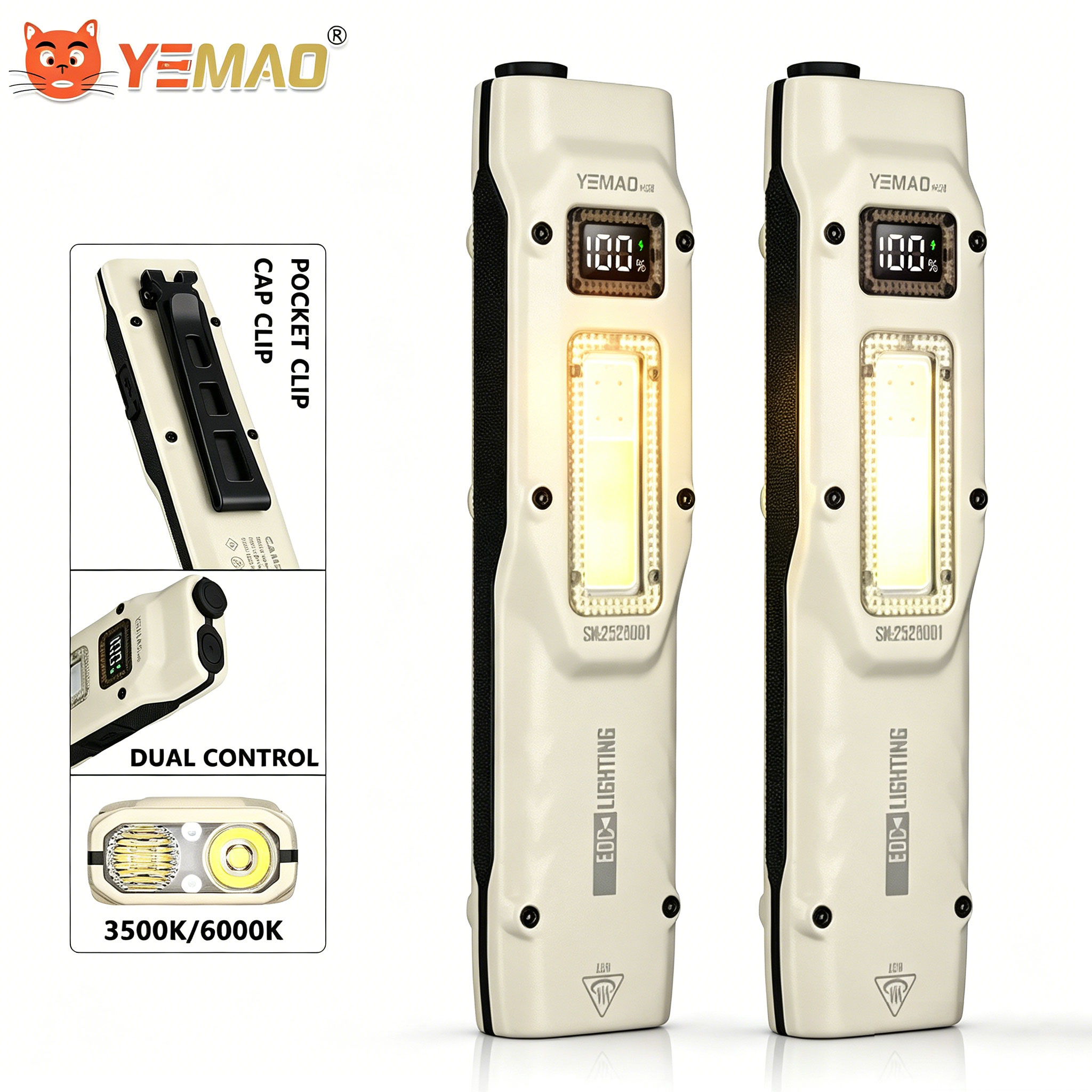 Lighting Fixture Outdoor - 880LM portátil YEMAO M28 Ultra-fino lanterna