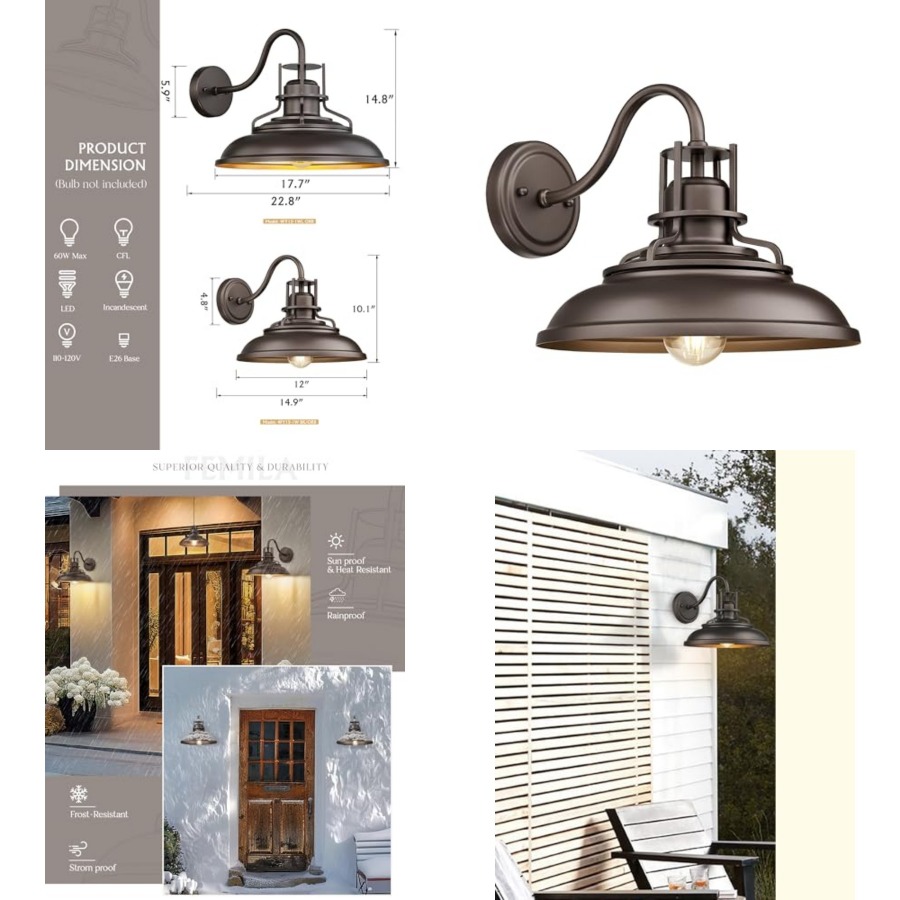 Lighting Fixture Outdoor - Luminária Externa para Celeiro, Luminárias de