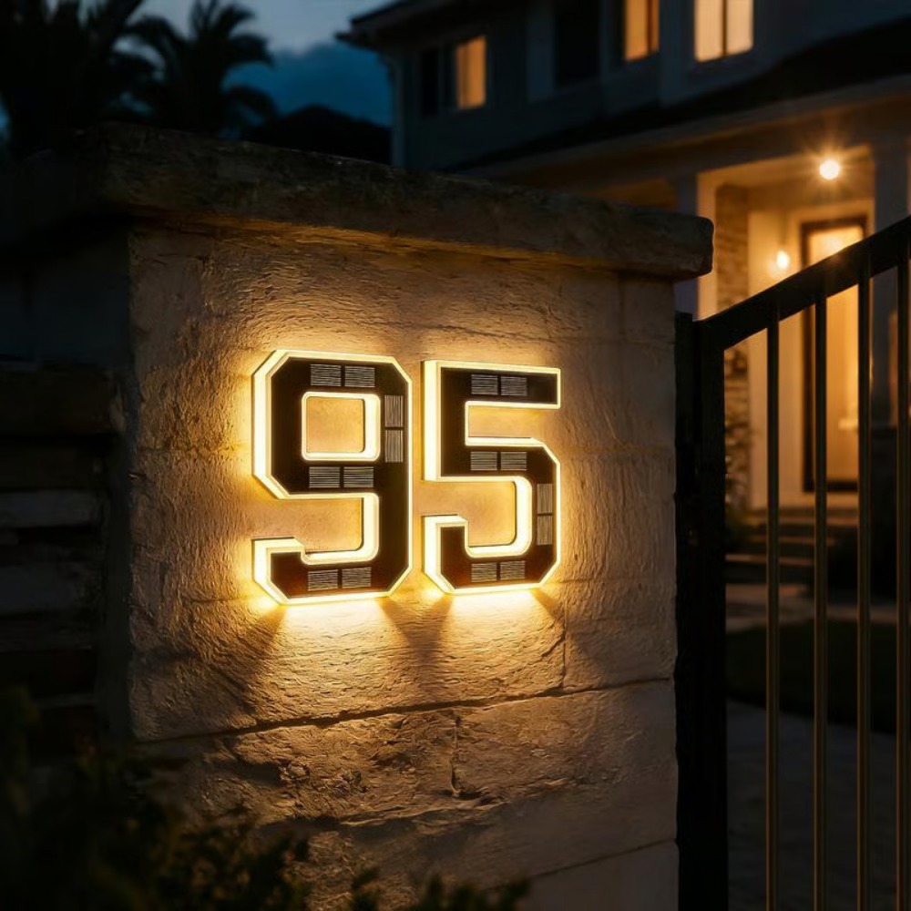 Outdoor Lighting Lux - Novo Placa de Endereço Solar LED