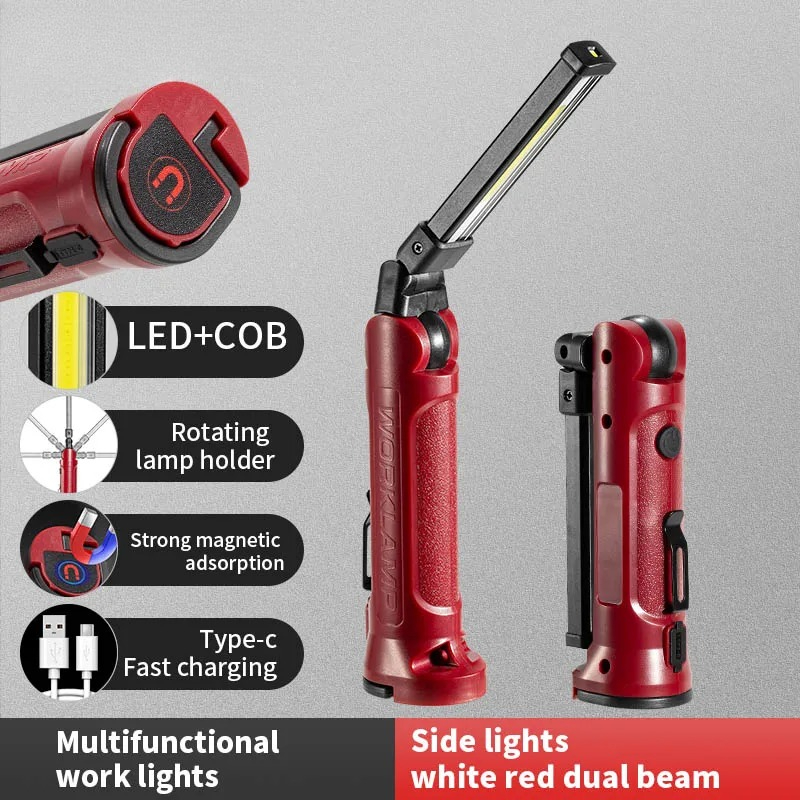 Lighting Fixture Outdoor - Lanterna de Trabalho LED COB Recarregável,