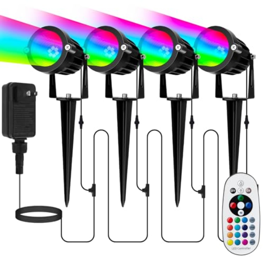 Outdoor Lighting Kit With Transformer - Holofote Externo para Halloween e Natal: