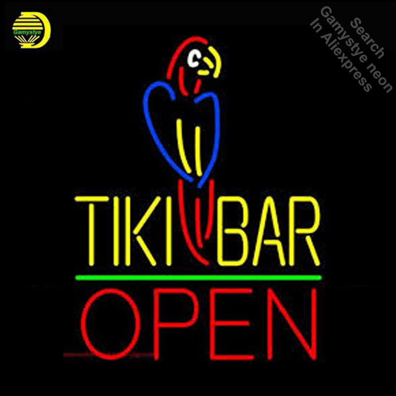 Outdoor Lighting For Store - Tiki bar com papagaio aberto sinal