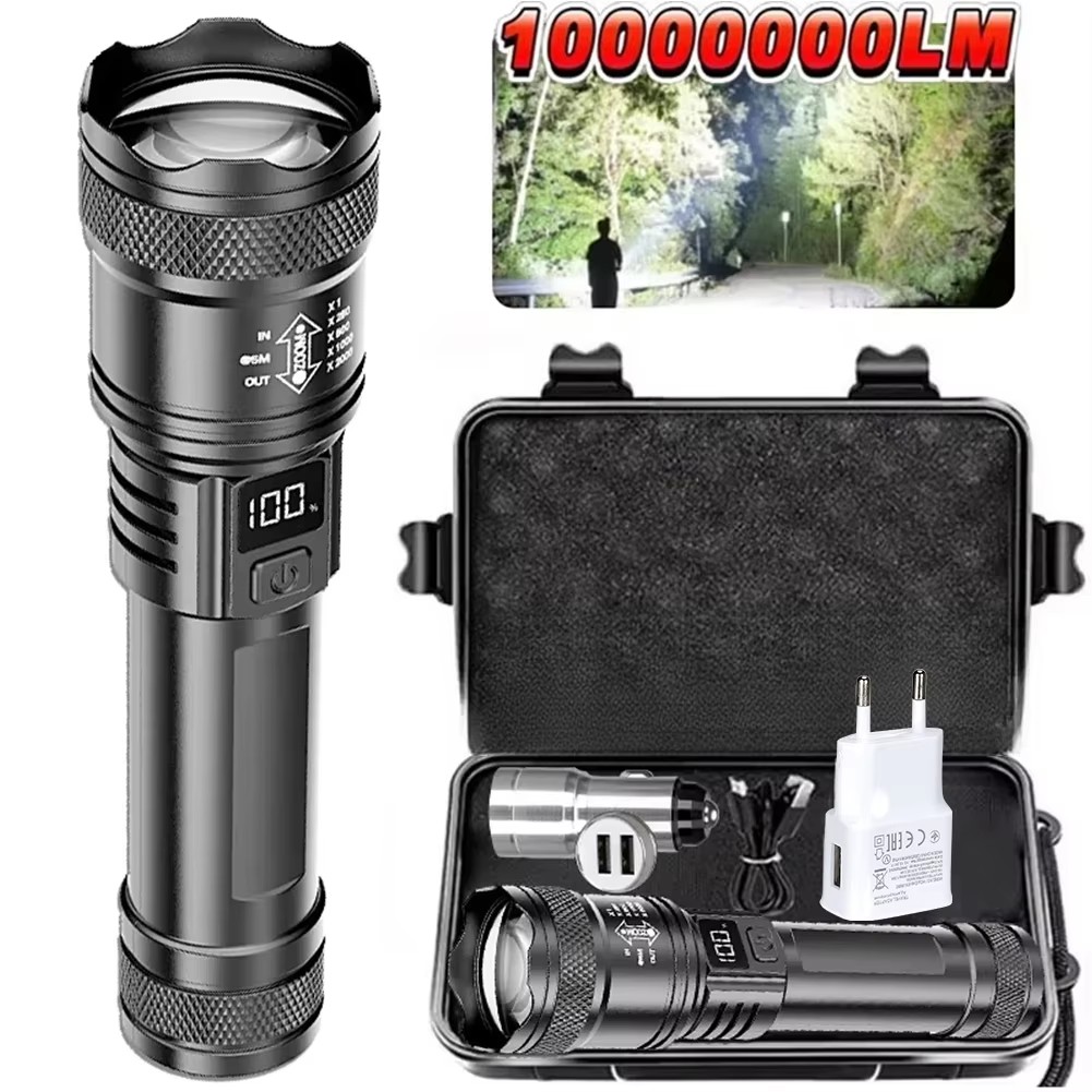 Outdoor Lighting Nearby - Lanterna LED Recarregável com Zoom e