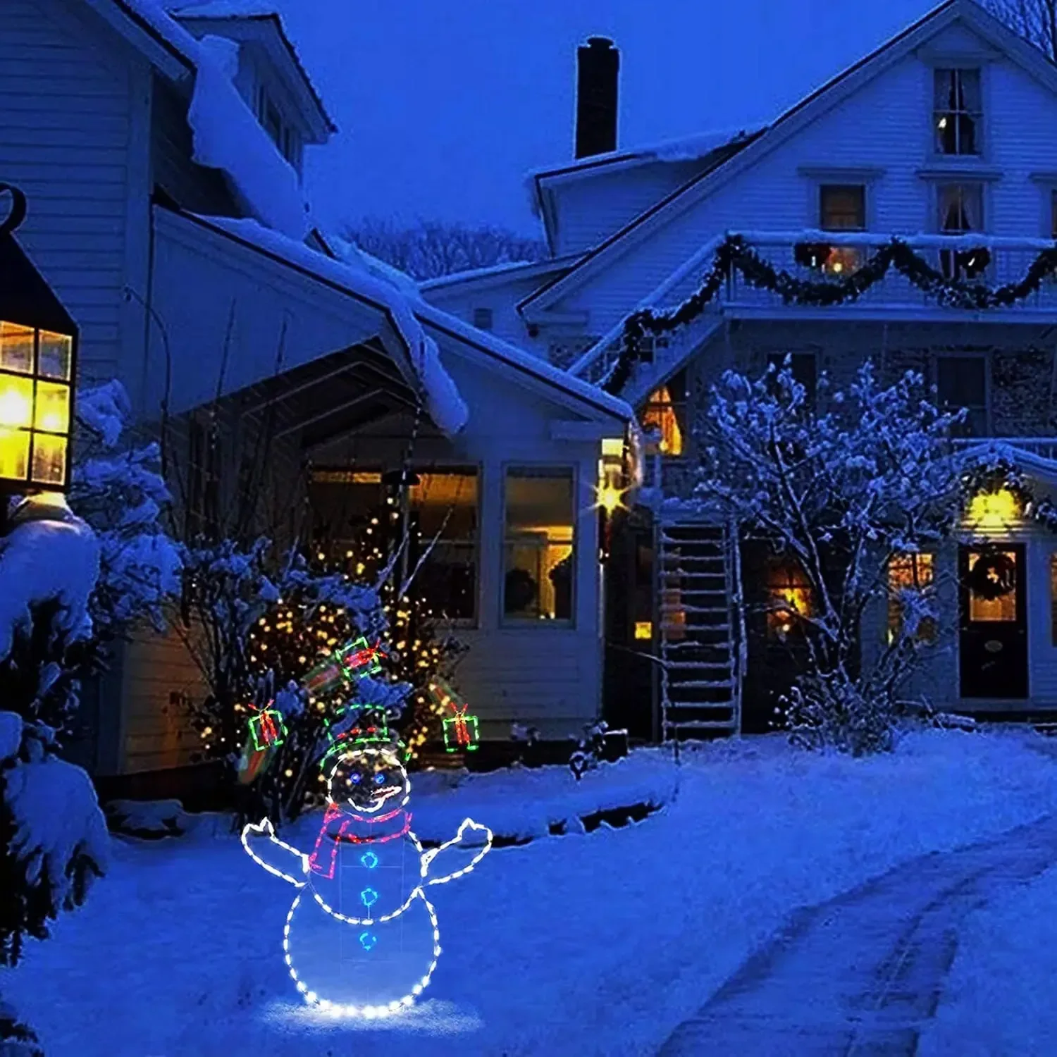Bola de neve animada luz led b - Bollard Light Garden avaliação e preço