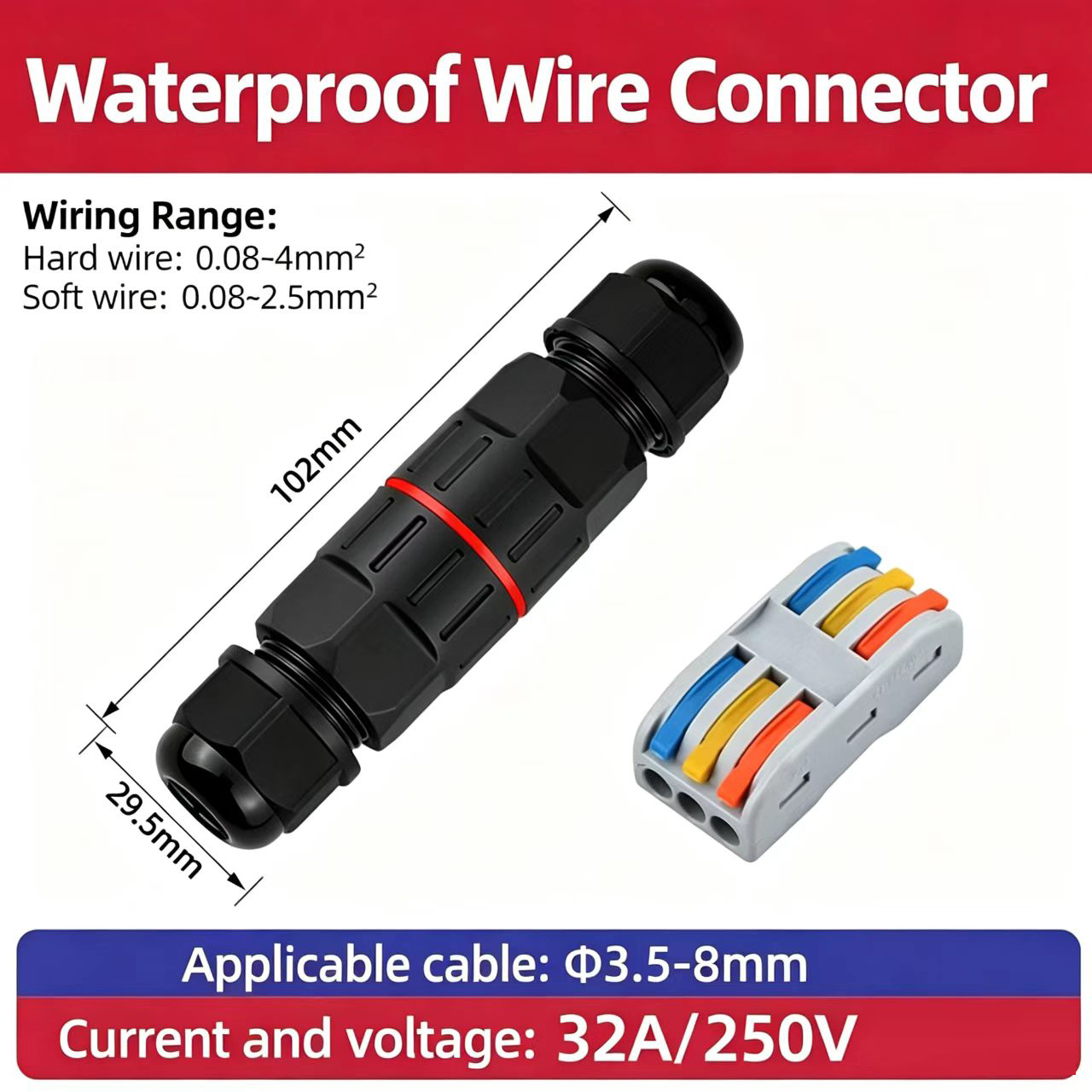 Conector de Fio de 2 e 3 Pinos - Outdoor Lighting Voltage avaliação e preço