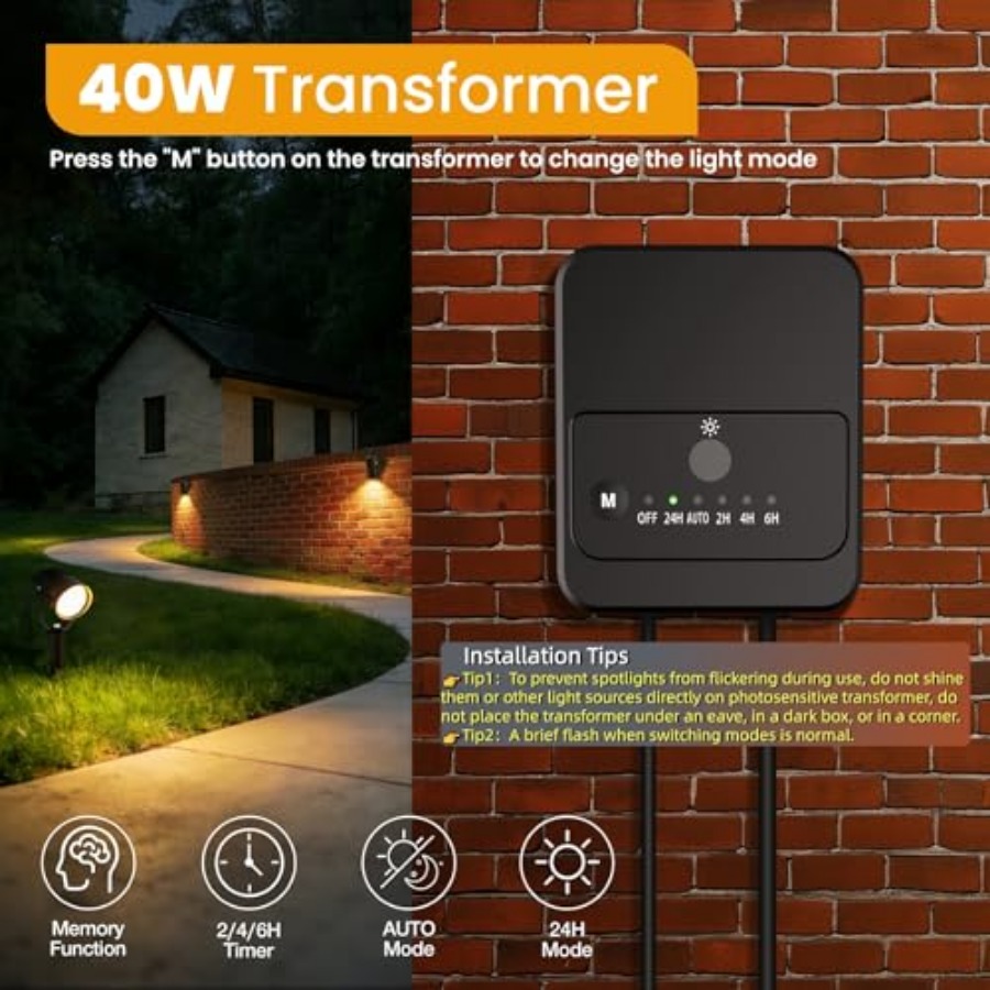 Kit de Iluminação para Paisagi - Outdoor Lighting Kit With Transformer avaliação e preço