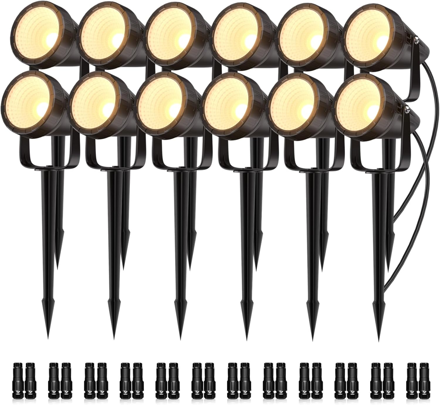Kit de 12 Holofotes Externos à - Outdoor Lighting Kit With Transformer avaliação e preço