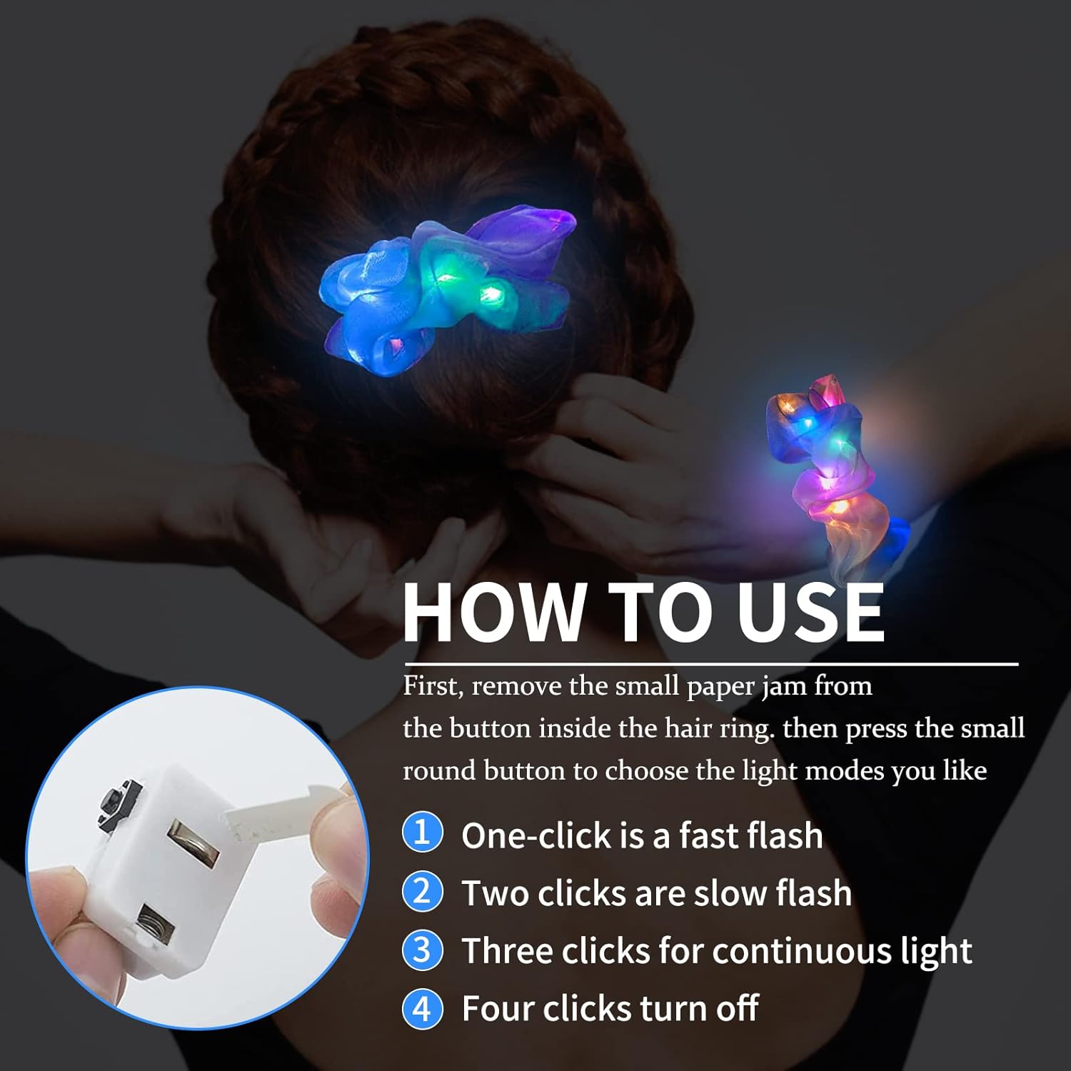 6 peças de Scrunchies LED, Fai - Outdoor Lighting Effects avaliação e preço