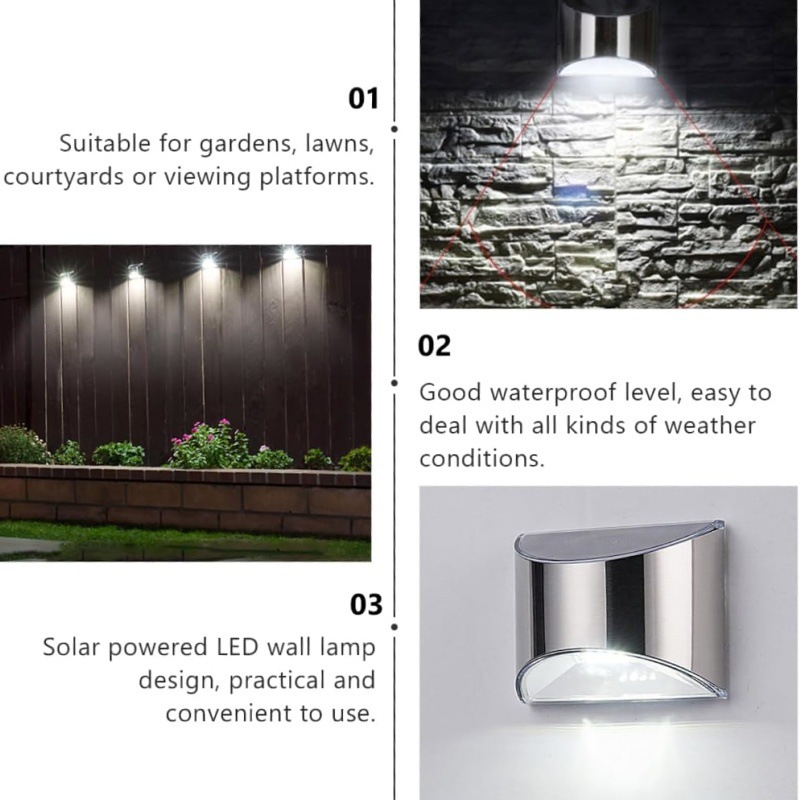 2 pçs luz solar do jardim de a - Outdoor Lighting Lux avaliação e preço