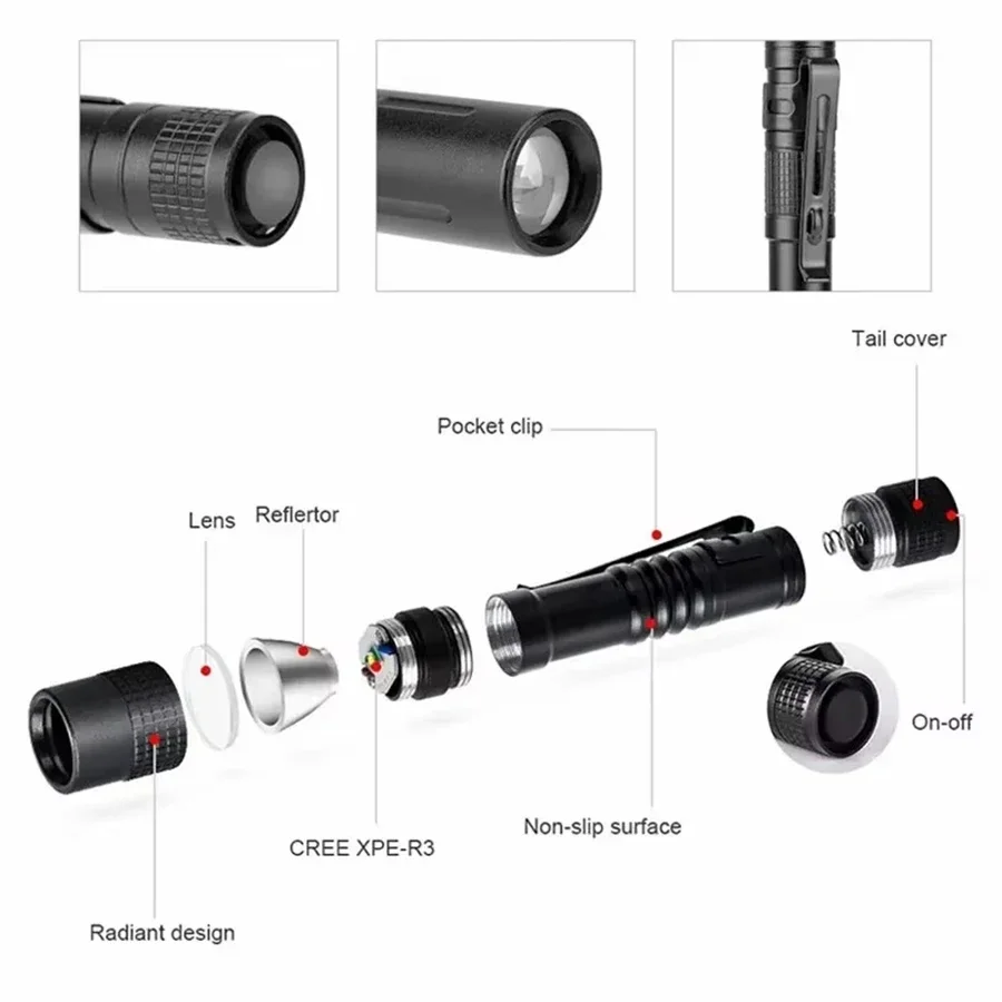 1-4 pçs mini portátil led cane - Lighting Fixture Outdoor avaliação e preço