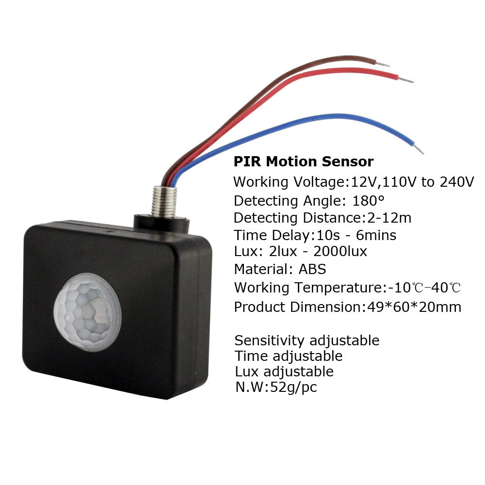 12v pir sensor interruptor de  - Outdoor Lighting Timer Switch avaliação e preço