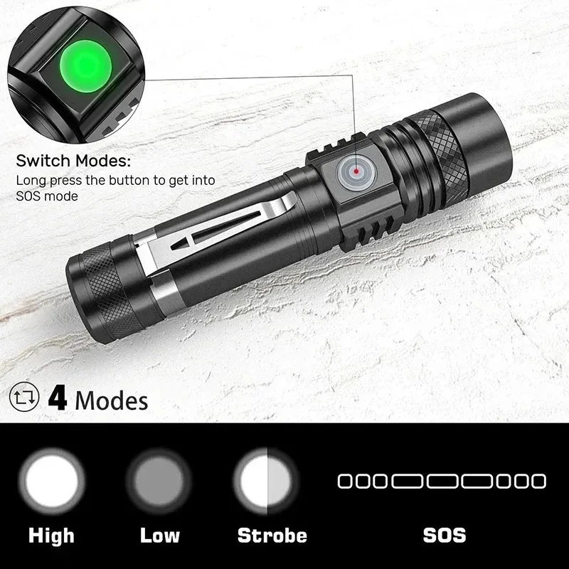 Lanterna LED T6 Recarregável,  - Outdoor Lighting Nearby avaliação e preço