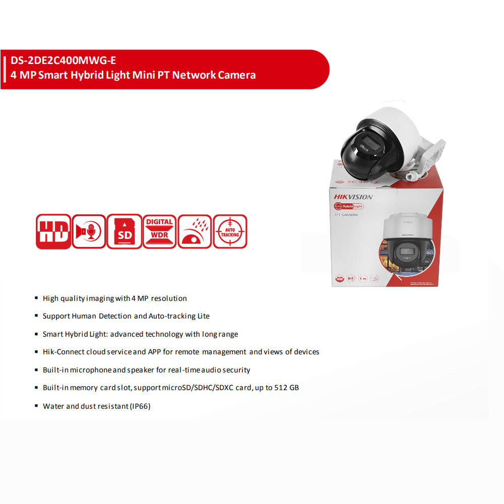 Câmera PT Hikvision 4MP DS-2DE - Outdoor Lighting Lux avaliação e preço